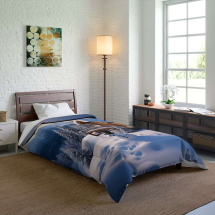 Winter Bliss Premium Polyester Snuggle Blanket - Luxurious Comfort for Chilly Nights - Superior Quality