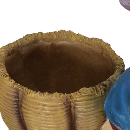 Room and Decor Mgo Rabbit Planter - Blue & Brown, Durable Magnesium Ox