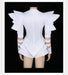 Glamorous AB Rhinestone White Bodysuit: Sparkle Under the Spotlight