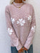 Winter Wonderland Turtleneck Snowflake Sweater - Festive Women's Knitwear