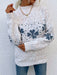 Snowflake Knit Turtleneck Sweater - Cozy Winter Women's Pullover