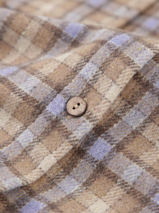 Vintage Checkered Oversized Shirt Jacket - Retro Style for Women