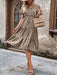 Polka Dot V-Neck Dress: Colorful Short-Sleeve Fashion for Women