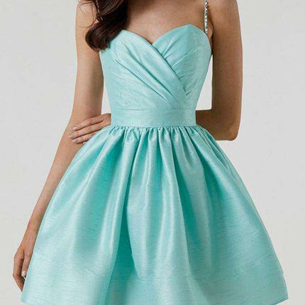 Glistening Rhinestone Mini Dress with Distinctive Shoulder Detail - Elegant & Fashion-Forward