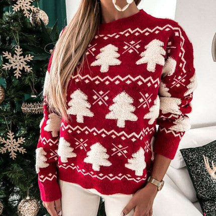 Chic Winter Knit Pullover with Trendy Drop Sleeves for Women
