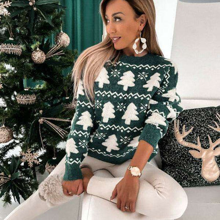 Chic Winter Knit Pullover with Trendy Drop Sleeves for Women