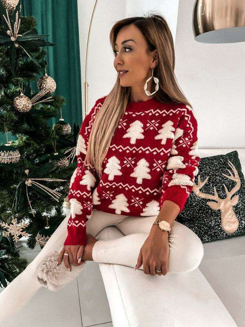 Chic Winter Knit Pullover with Trendy Drop Sleeves for Women