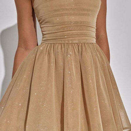 Chic Sleeveless Wrap Dress with Trendy Dropped Shoulder Design