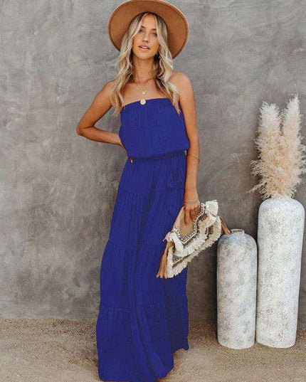 Chic Backless Lace Maxi Dress for Fashion-Forward Women