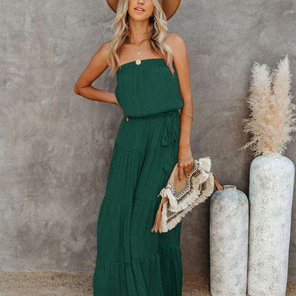 Chic Backless Lace Maxi Dress for Fashion-Forward Women
