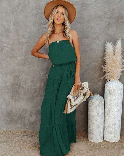 Chic Backless Lace Maxi Dress for Fashion-Forward Women