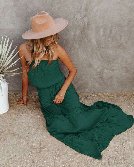 Chic Backless Lace Maxi Dress for Fashion-Forward Women