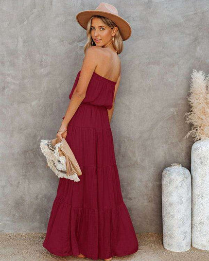 Chic Backless Lace Maxi Dress for Fashion-Forward Women