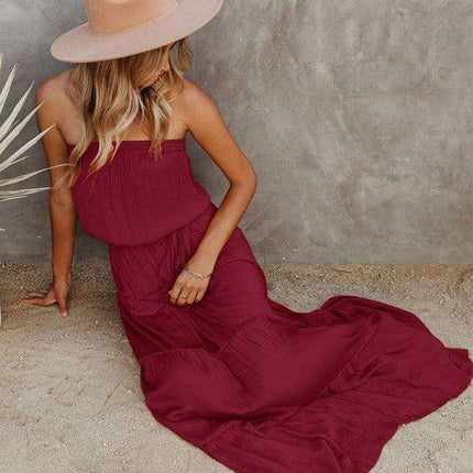 Chic Backless Lace Maxi Dress for Fashion-Forward Women