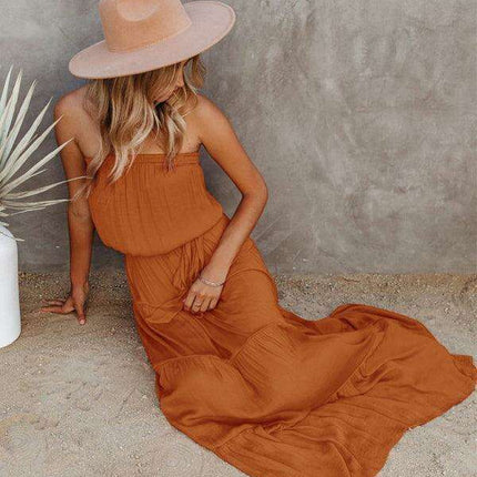 Chic Backless Lace Maxi Dress for Fashion-Forward Women