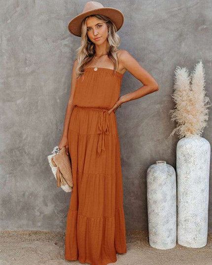 Chic Backless Lace Maxi Dress for Fashion-Forward Women