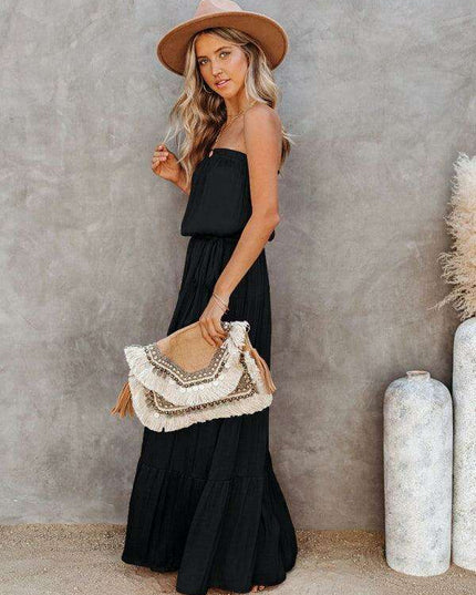Chic Backless Lace Maxi Dress for Fashion-Forward Women