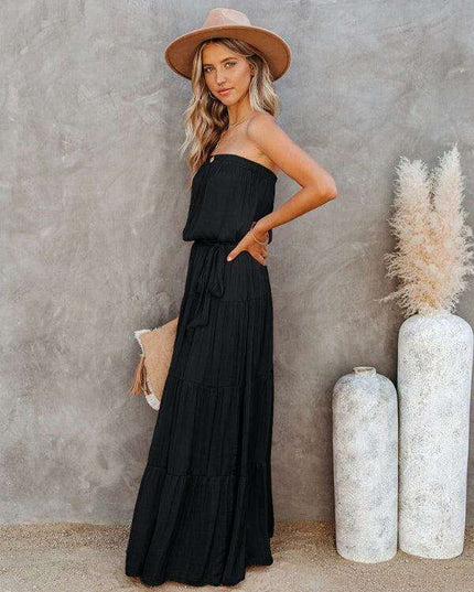 Chic Backless Lace Maxi Dress for Fashion-Forward Women