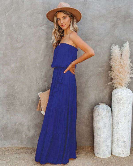 Chic Backless Lace Maxi Dress for Fashion-Forward Women