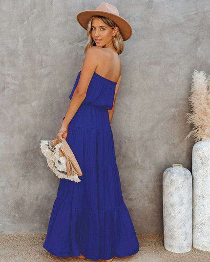 Chic Backless Lace Maxi Dress for Fashion-Forward Women