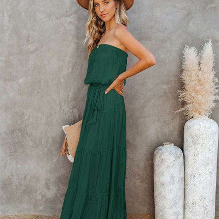 Chic Backless Lace Maxi Dress for Fashion-Forward Women