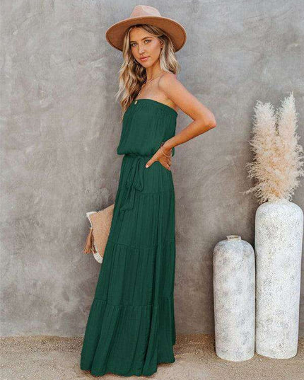 Chic Backless Lace Maxi Dress for Fashion-Forward Women