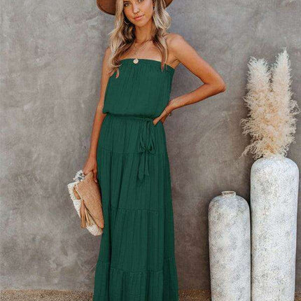 Chic Backless Lace Maxi Dress for Fashion-Forward Women