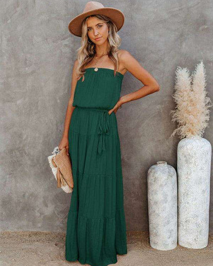 Chic Backless Lace Maxi Dress for Fashion-Forward Women