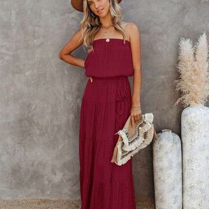 Chic Backless Lace Maxi Dress for Fashion-Forward Women