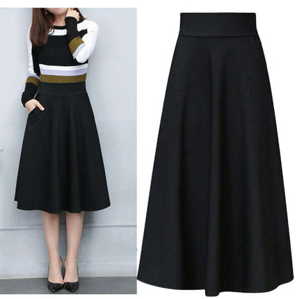 women's waist all-match mid-length skirt - Très Elite
