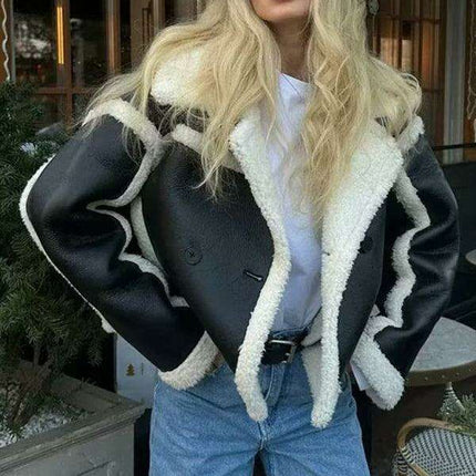 Soft Touch Women's Lambswool Plush Jacket - Relaxed Fit