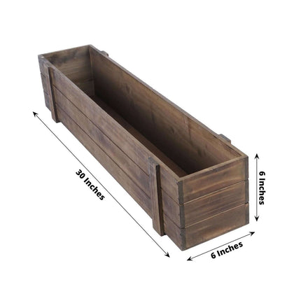 AliKopy Rustic Wood Planter Box - Durable with Removable Liner 30"x6