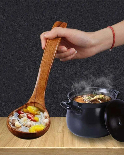 Artisan-Made Wooden Ladle Spoon for Gourmet Cooking