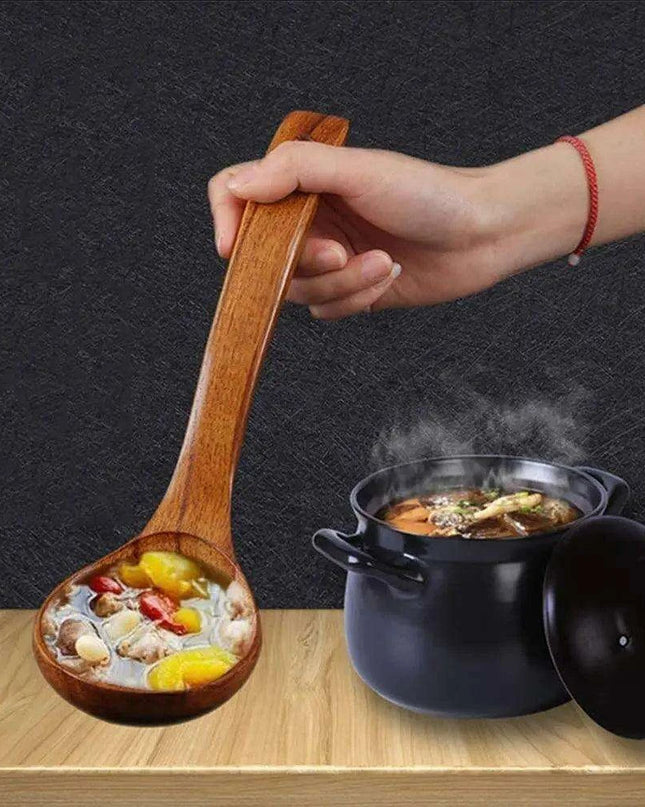 Artisan-Made Wooden Ladle Spoon for Gourmet Cooking