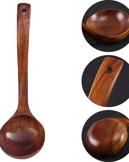 Artisan-Made Wooden Ladle Spoon for Gourmet Cooking
