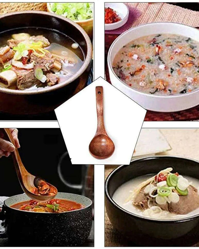 Artisan-Made Wooden Ladle Spoon for Gourmet Cooking