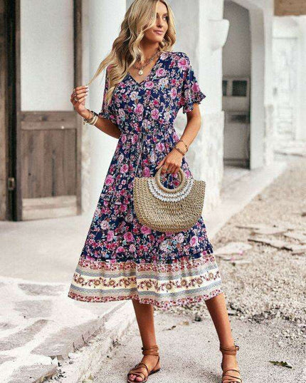 Bohemian Inspired A-Line Skirt with Eye-Catching Print for Women