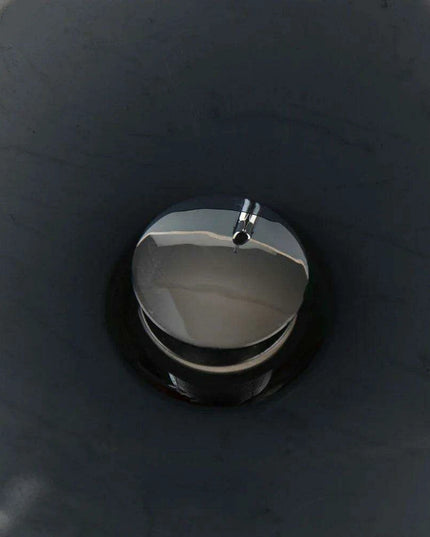 Stylish Hand-Painted Grey Tempered Glass Bathroom Sink Ensemble with Faucet and Chrome Drain Kit