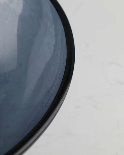 Stylish Hand-Painted Grey Tempered Glass Bathroom Sink Ensemble with Faucet and Chrome Drain Kit