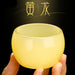 Yellow Dragon Kungfu Jade Porcelain Zen Tea Cup