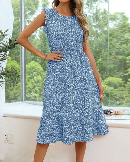 Chic Floral Sleeveless Dress for Effortless Sophistication