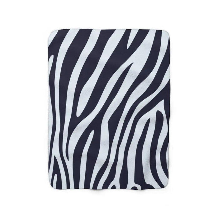 Zebra Patterned Sherpa Fleece Cozy Throw Blanket