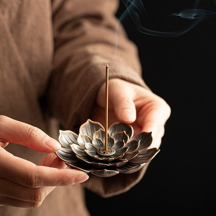Zen Lotus Harmony Incense Burner Ensemble for Ultimate Relaxation