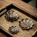 Zen Lotus Flower Incense Burner Holder Set with Sandalwood Coil Base for Serenity and Sophistication