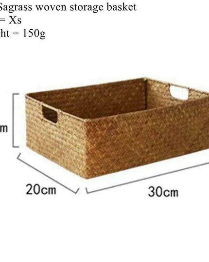 Handcrafted Extra-Large Seagrass Storage Basket - Chic Organizer for Fruits, Breads, and Linens