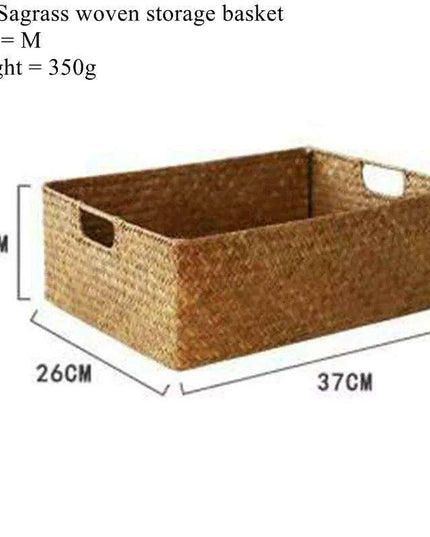 Handcrafted Extra-Large Seagrass Storage Basket - Chic Organizer for Fruits, Breads, and Linens