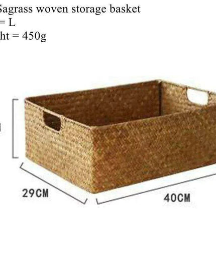 Handcrafted Extra-Large Seagrass Storage Basket - Chic Organizer for Fruits, Breads, and Linens
