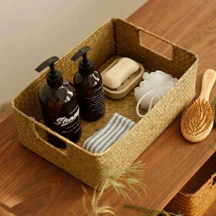 Handcrafted Extra-Large Seagrass Storage Basket - Chic Organizer for Fruits, Breads, and Linens