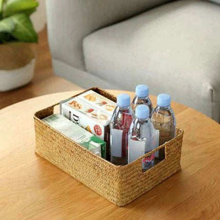 Handcrafted Extra-Large Seagrass Storage Basket - Chic Organizer for Fruits, Breads, and Linens