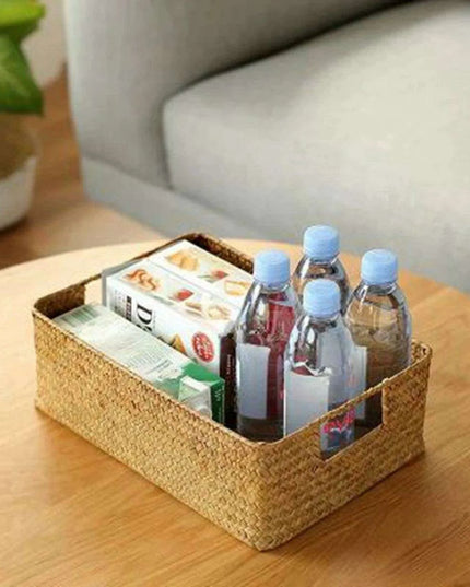 Handcrafted Extra-Large Seagrass Storage Basket - Chic Organizer for Fruits, Breads, and Linens